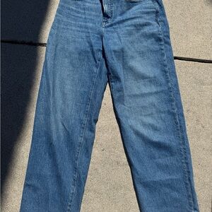 Madewell petite Straight-Leg Women’s Jeans in Medium Blue